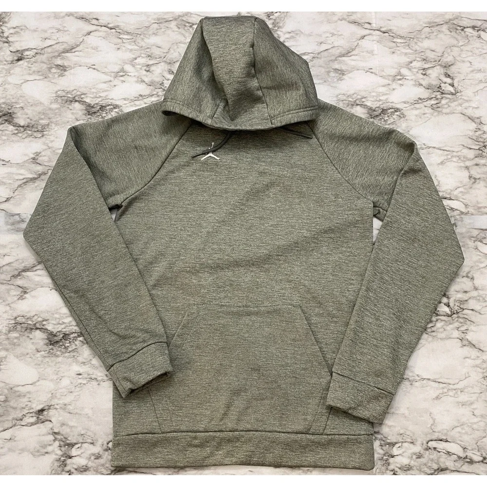 NIKE AIR JORDAN Alpha Therma Mens Sweatshirt S Gray Pullover Hoodie AR4311-091